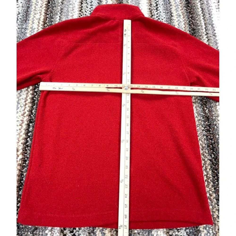 North‎ Face Sweater Men Medium Red Pullover Fleece Jacket Waffle Knit Hal Zip